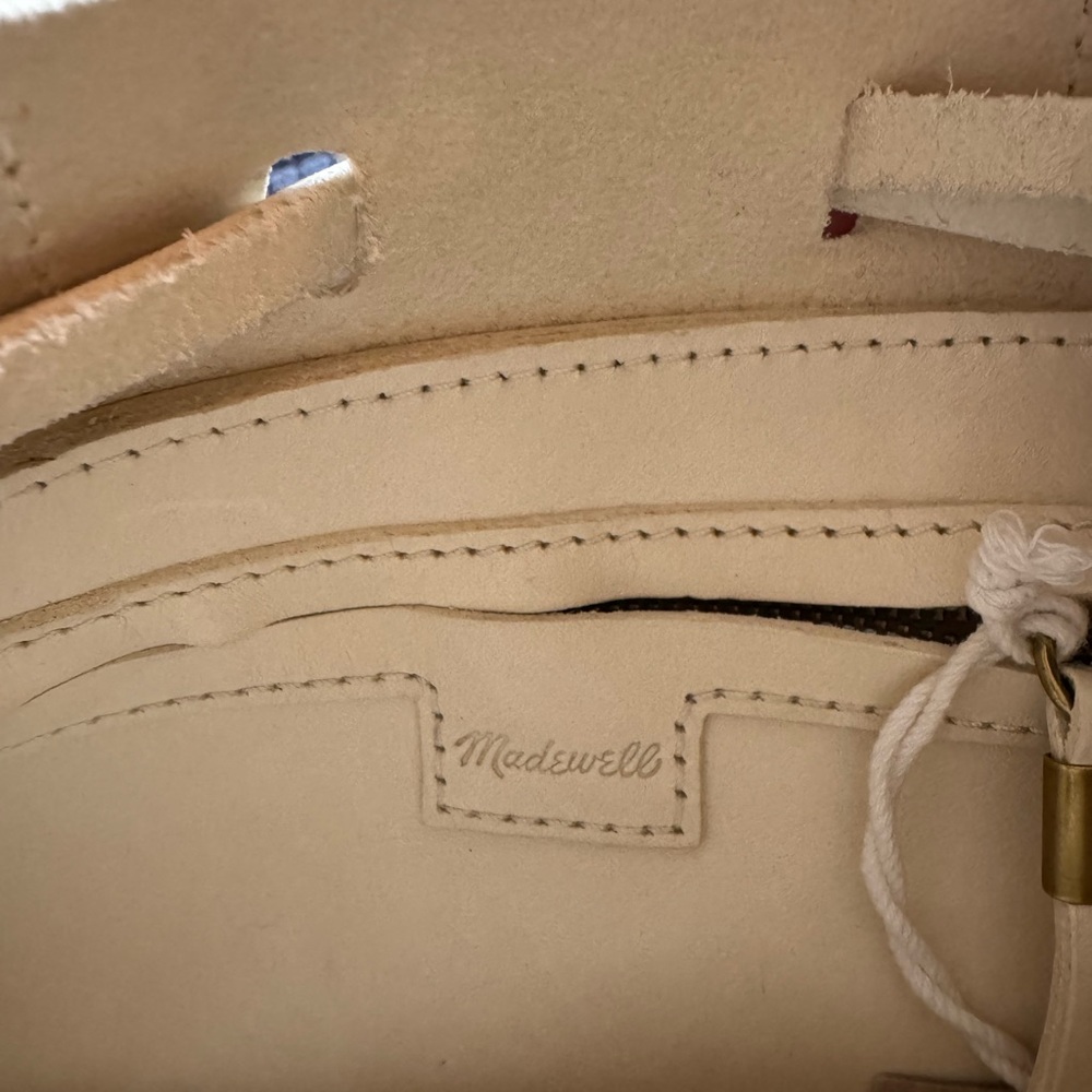 Madewell Elegant Cream leather Shoulder Bag NWT - Picture 4 of 10